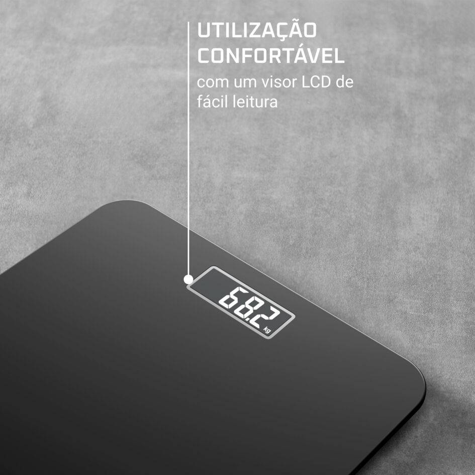 Premiss, Balança de Casa de Banho, visor LCD de Fácil Leitura, Capacidade até 160 kg