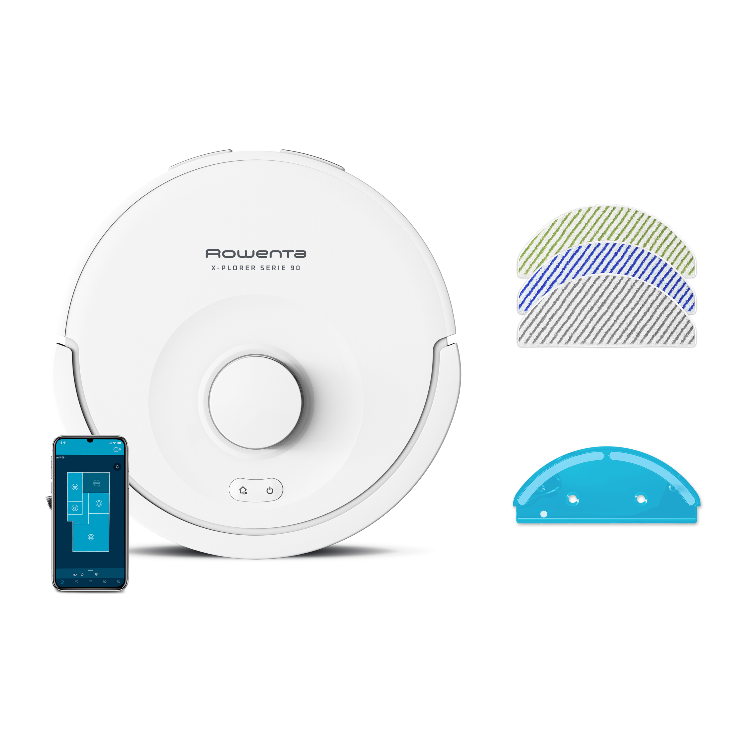 Kit de 3 mopas de microfibras mopas de microfibras específicas para animais e alergénios ZR879A01 para a série X-PLORER 85, 85+, 90, 90+