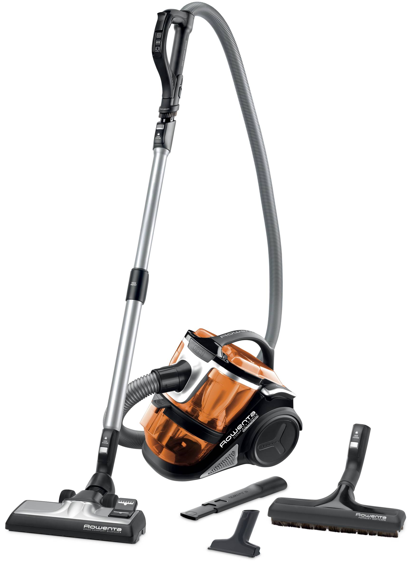 Compact Force Cyclonic preto/cor de laranja