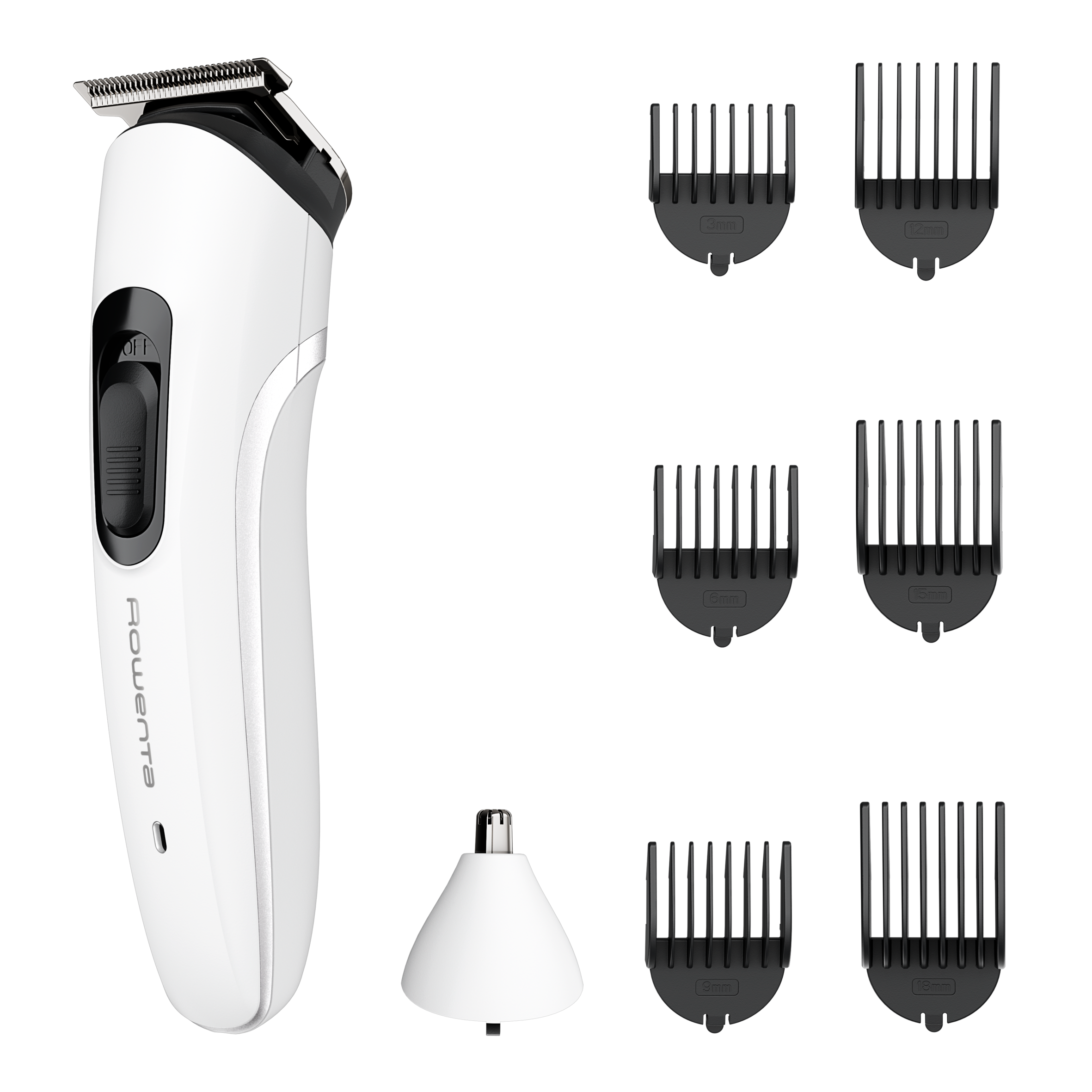 Trim & Style 8 in 1, Multi-Trimmer for Men, Self-Sharpening Stainless Steel Blades, 6 Fixed Combs