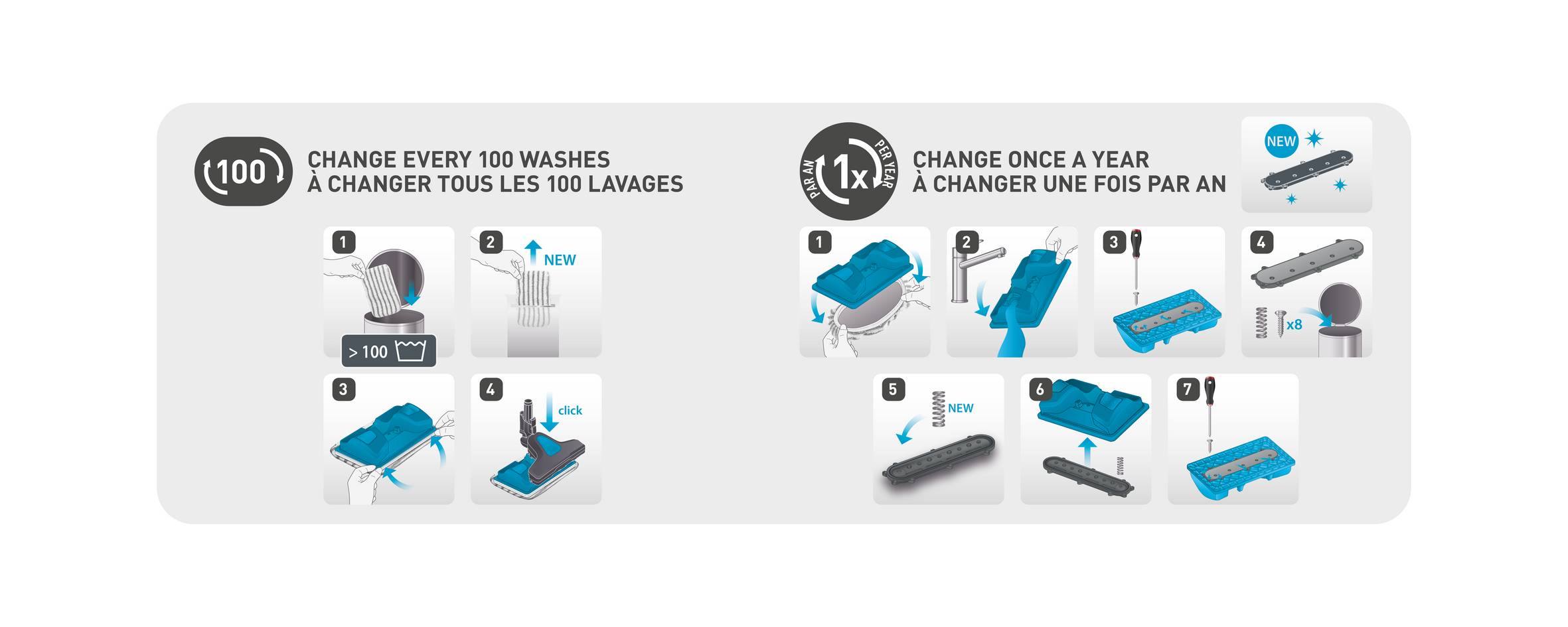 Esfregões em microfibras para o X-Force 9.60 ZR009502