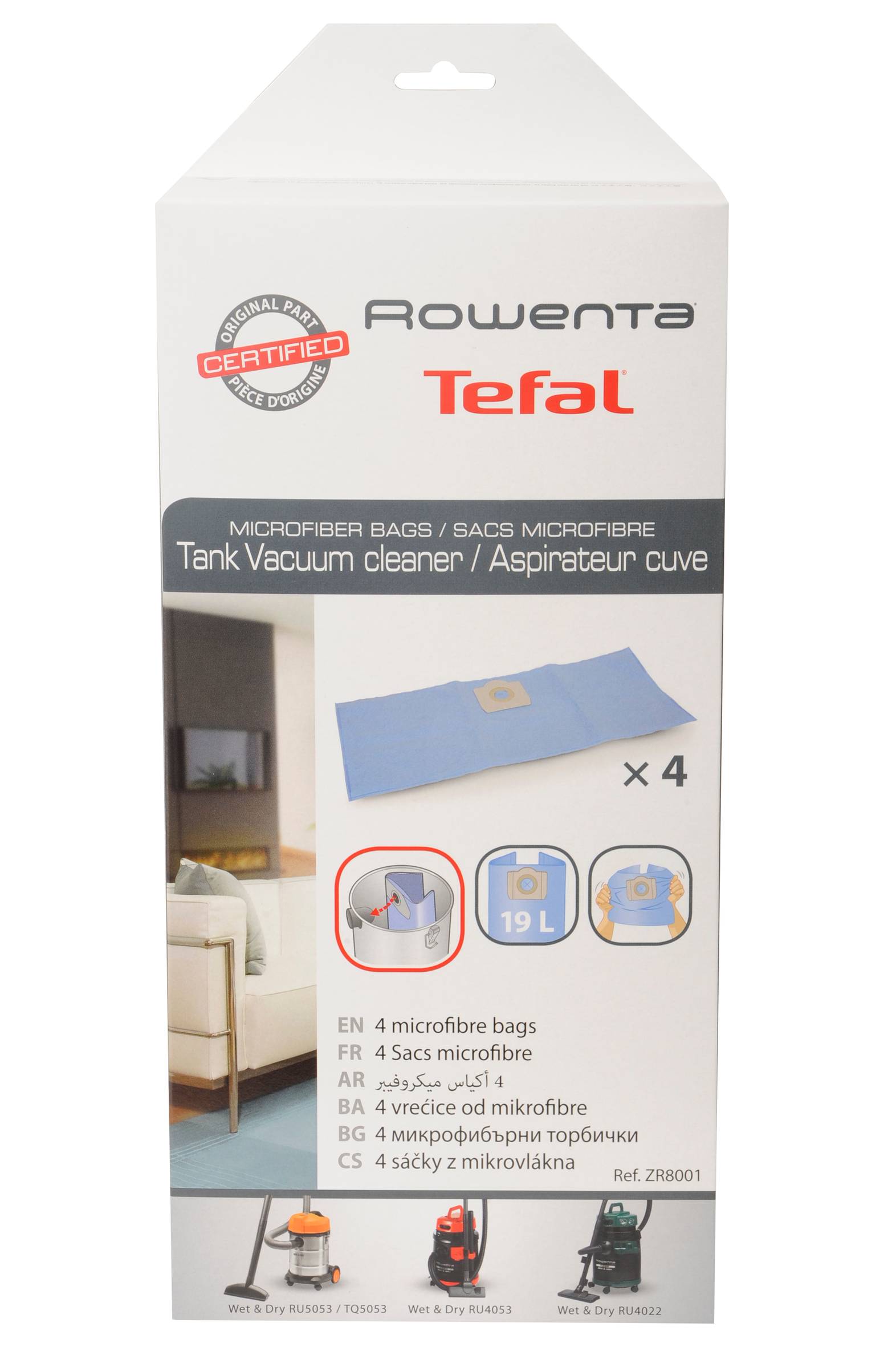 4 sacos microfibra ZR8001