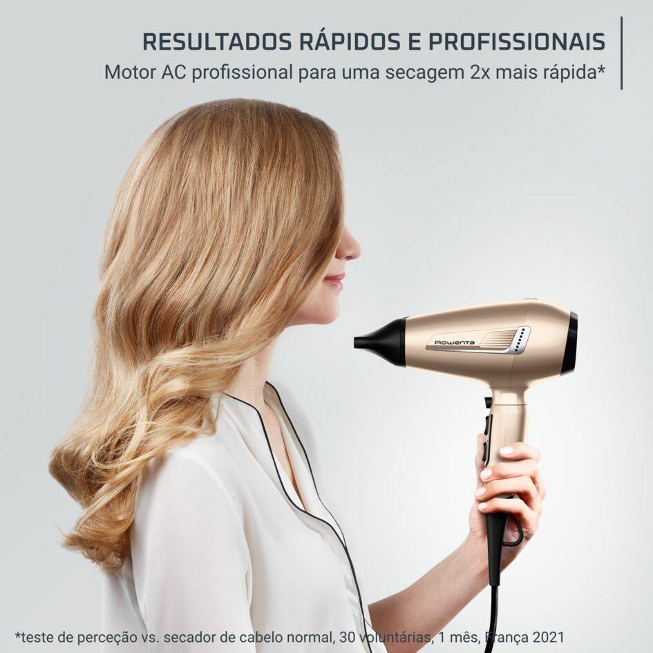 Rowenta Pro Expert, Secador de Cabelo, Potente Motor AC Pro de 2200 W