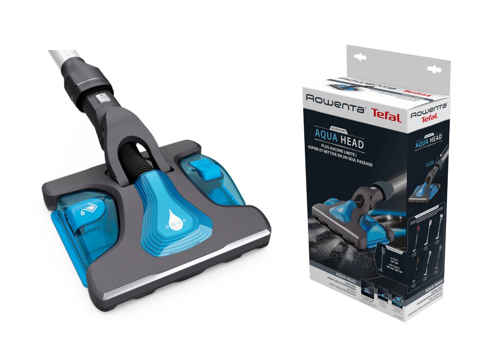 Escova de aspiração Aqua Head + 2 mopas ZR009500 (Air Force)