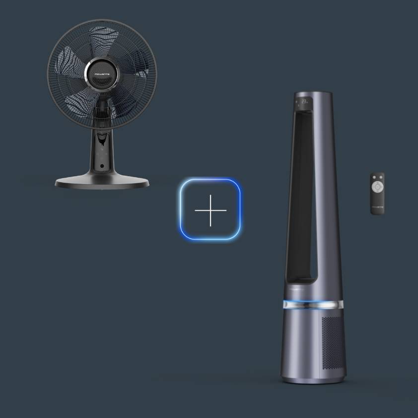 Promo Pack Eclipse 2 en 1 Purificador, Ventoinha, Aquecedor + Ventoinha de mesa Turbo Silence Extreme +
