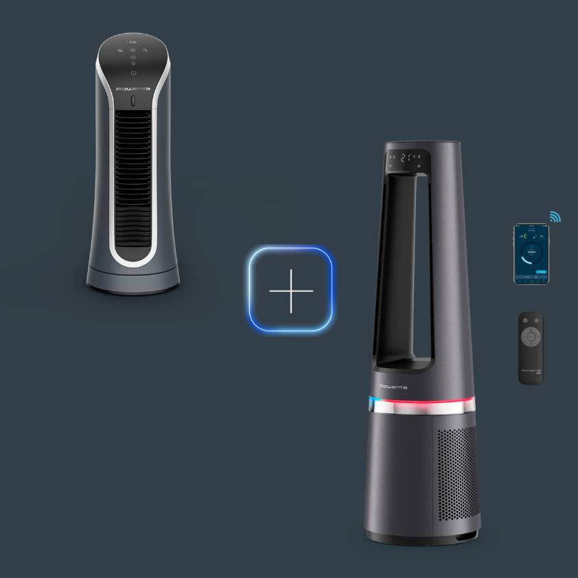 Promo Pack Eclipse 3 en 1 Purificador, Ventoinha, Aquecedor + Eole Compact Mini Ventoinha de torre