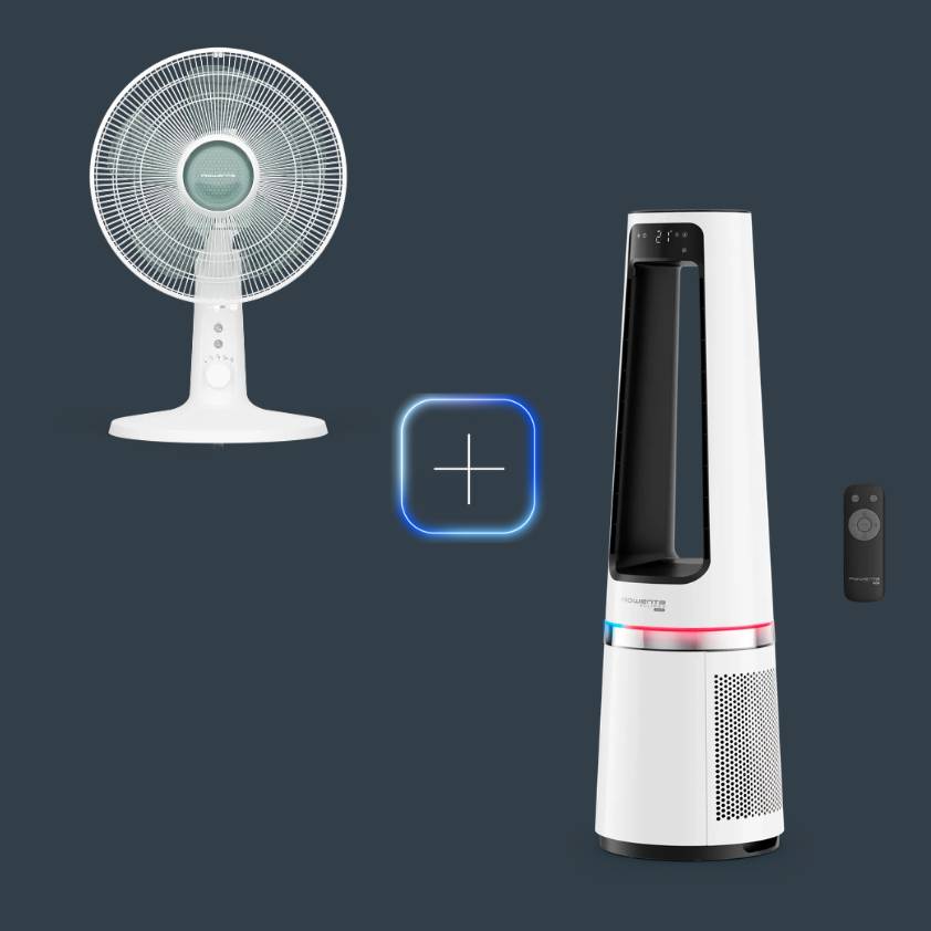 Promo Pack Eclipse 3 en 1 Purificador, Ventoinha e Aquecedor + Turbo Silence Extreme Ventoinha de mesa
