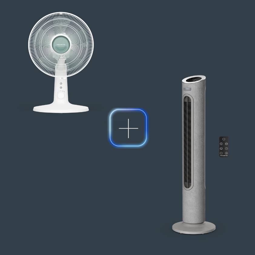 Promo Pack Eole Homw Ventoinha de torre + Ventoinha de mesa Turbo Silence Extreme +